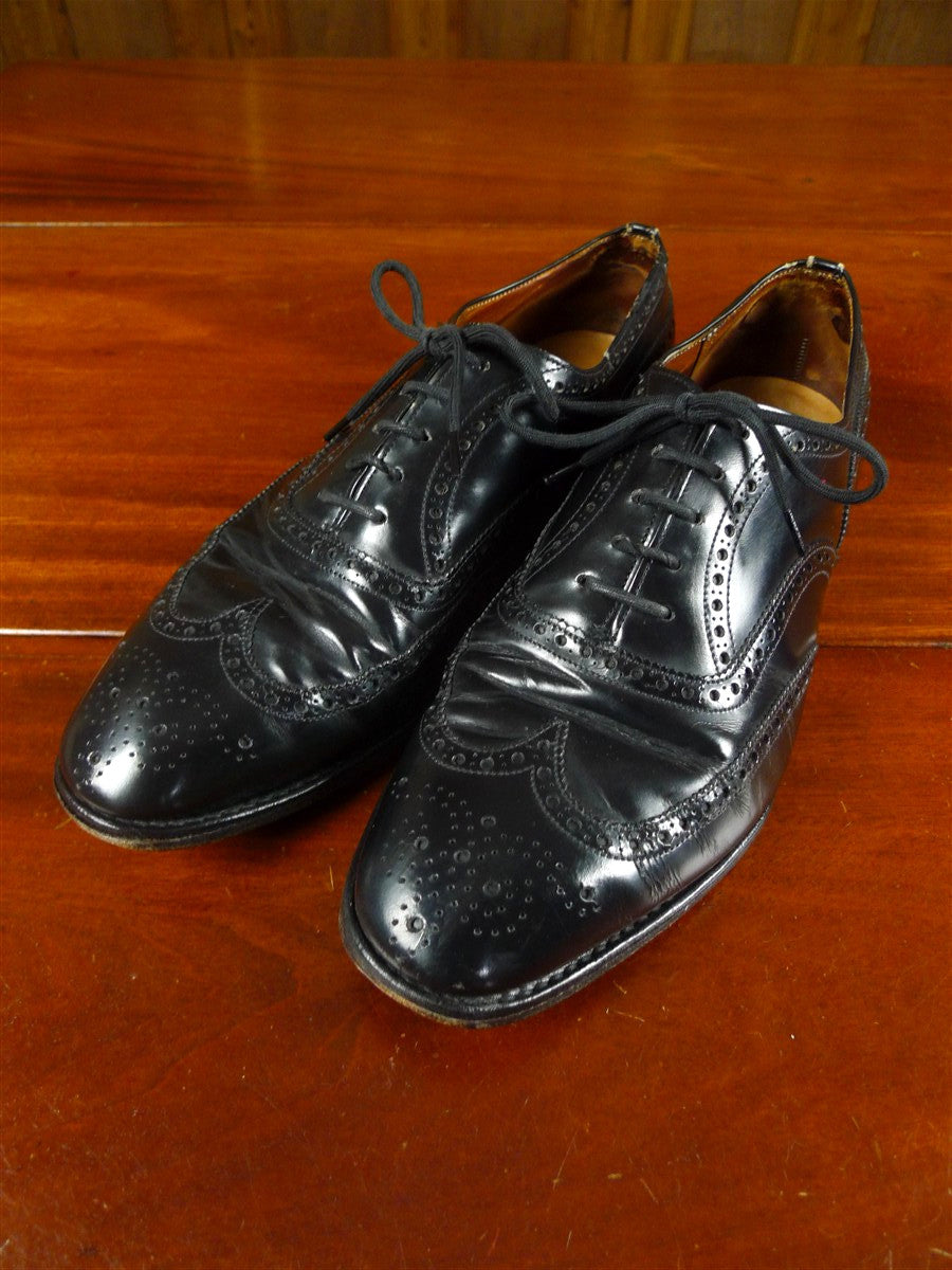 26/0031 vintage church's custom grade black brogue shoe uk 10