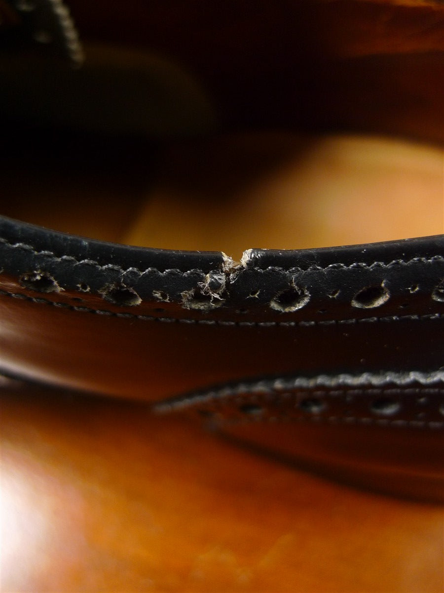 26/0031 vintage church's custom grade black brogue shoe uk 10