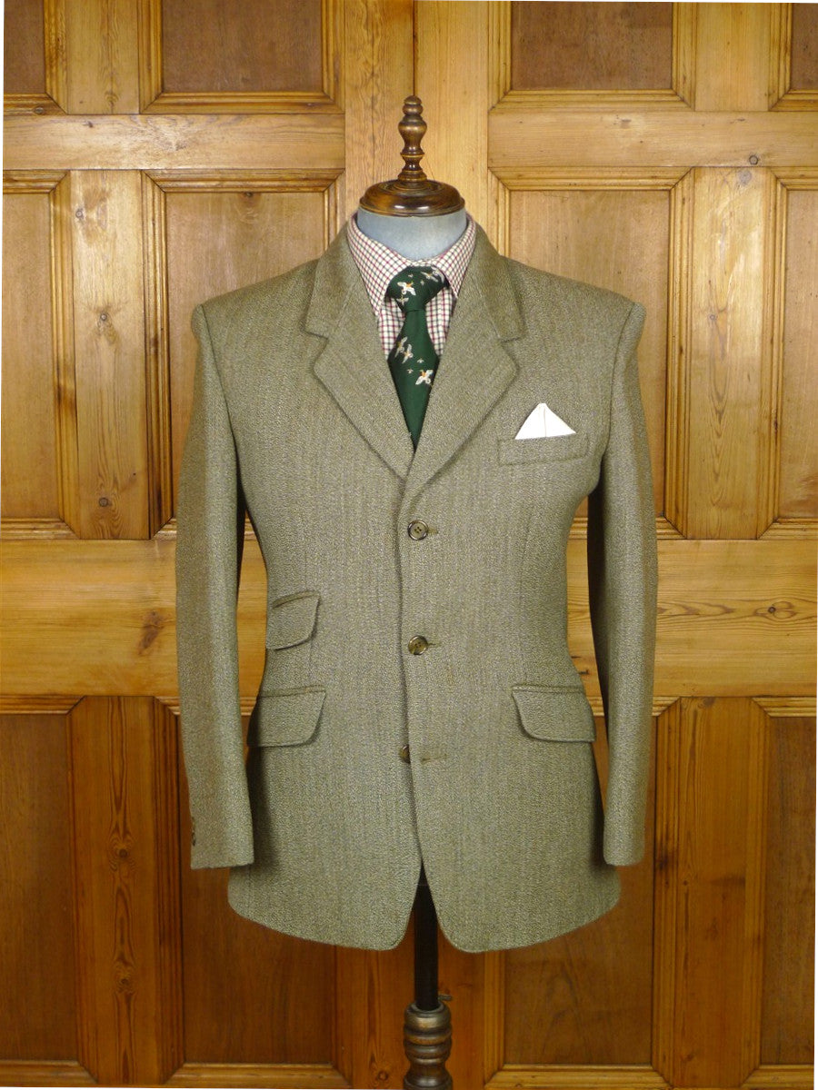 26/0064 immaculate vintage green keepers tweed hacking jacket 40 regular