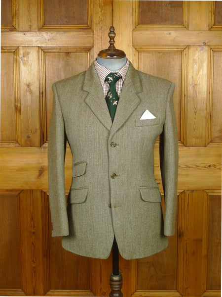 26/0064 immaculate vintage green keepers tweed hacking jacket 40 regular