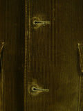 26/0065 near immaculate invertere for daks green corduroy shooting style jacket field coat 43 short