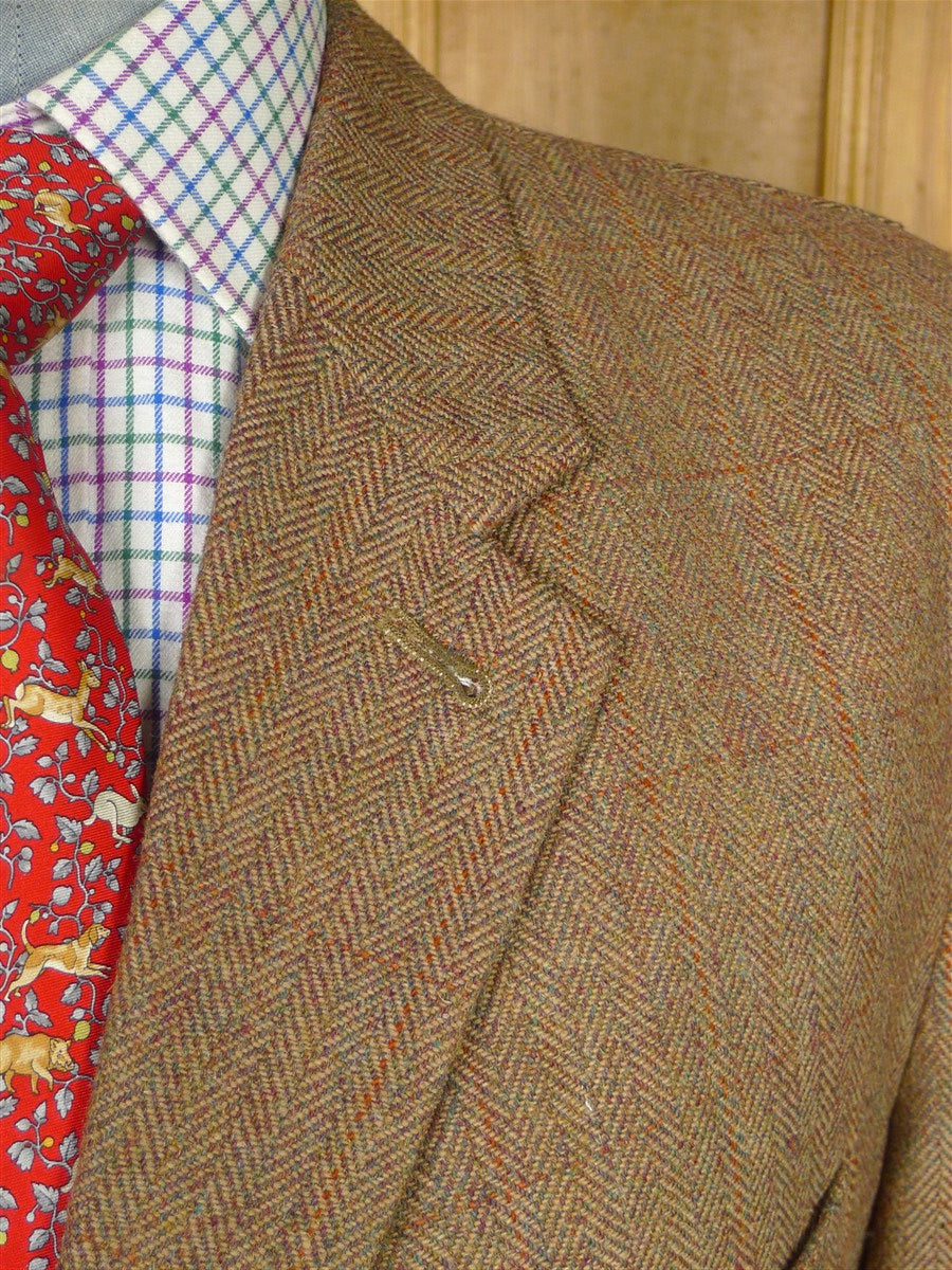 26/0066 vintage heavyweight haggart of aberfeldy scottish tweed suit w/ action back 48 regular to long