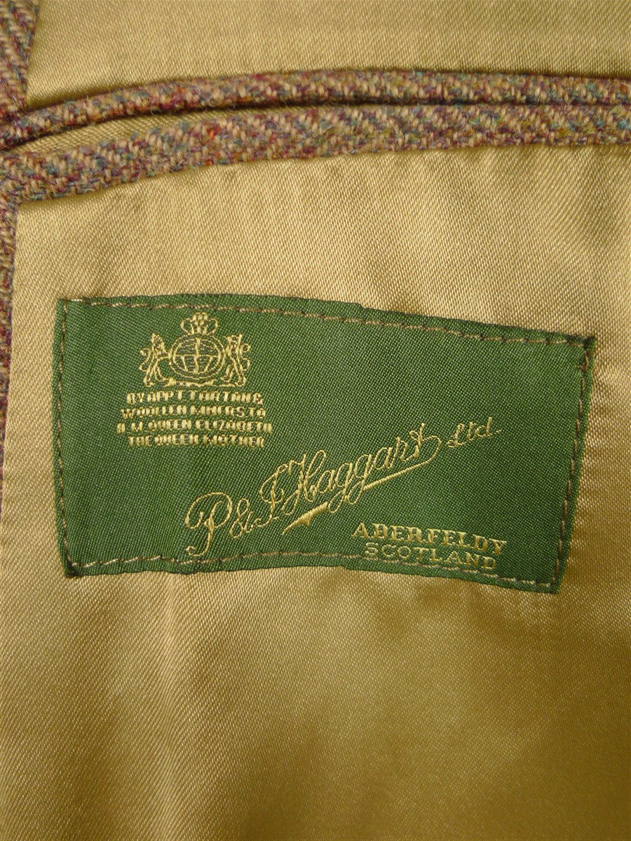 26/0066 vintage heavyweight haggart of aberfeldy scottish tweed suit w/ action back 48 regular to long