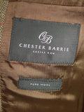 26/0061 near immaculate chester barrie savile row brown / red wp check tweed sports jacket blazer 38 regular