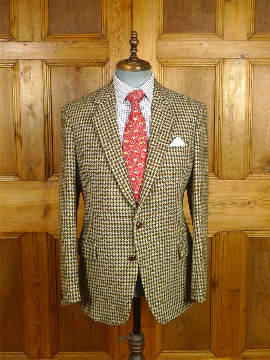 26/0062 wonderful vintage 1960s harris tweed houndstooth check sports jacket 40 short to regular