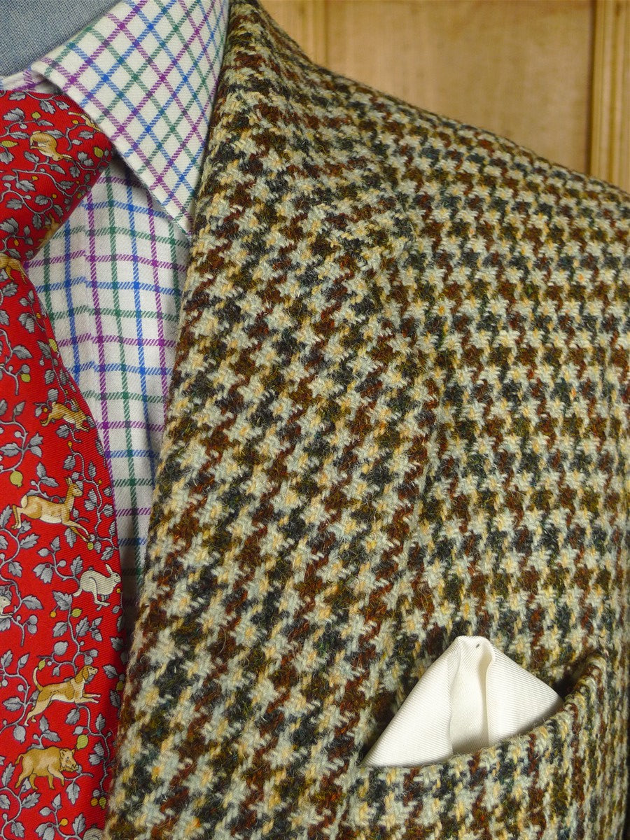 26/0062 wonderful vintage 1960s harris tweed houndstooth check sports jacket 40 short to regular
