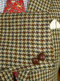 26/0062 wonderful vintage 1960s harris tweed houndstooth check sports jacket 40 short to regular