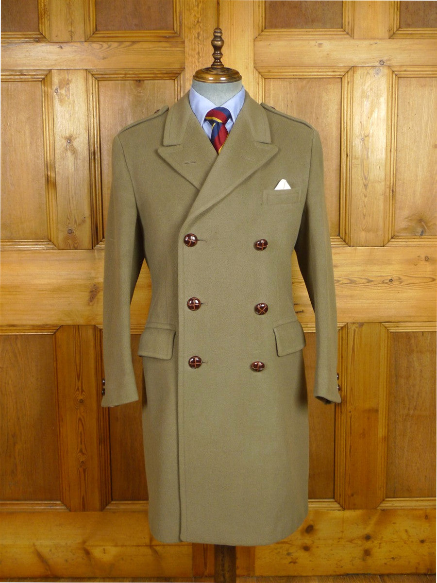 26/0080 vintage heavyweight crombie melton wool british warm coat overcoat 40