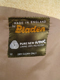 26/0060 near immaculate vintage bladen patch pocket tweed sports jacket blazer w/ suede trims 39 regular