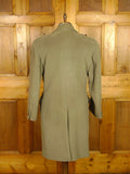 26/0073 extra-heavyweight 1950s vintage british warm overcoat w/ original leather buttons 39 short