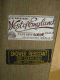 26/0074 vintage west of england venetian wool fly-front raincoat overcoat 41-42