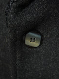 26/0071 immaculate 1960s vintage west of england wool charcoal grey d/b pea coat overcoat w/ astrakhan collar 42