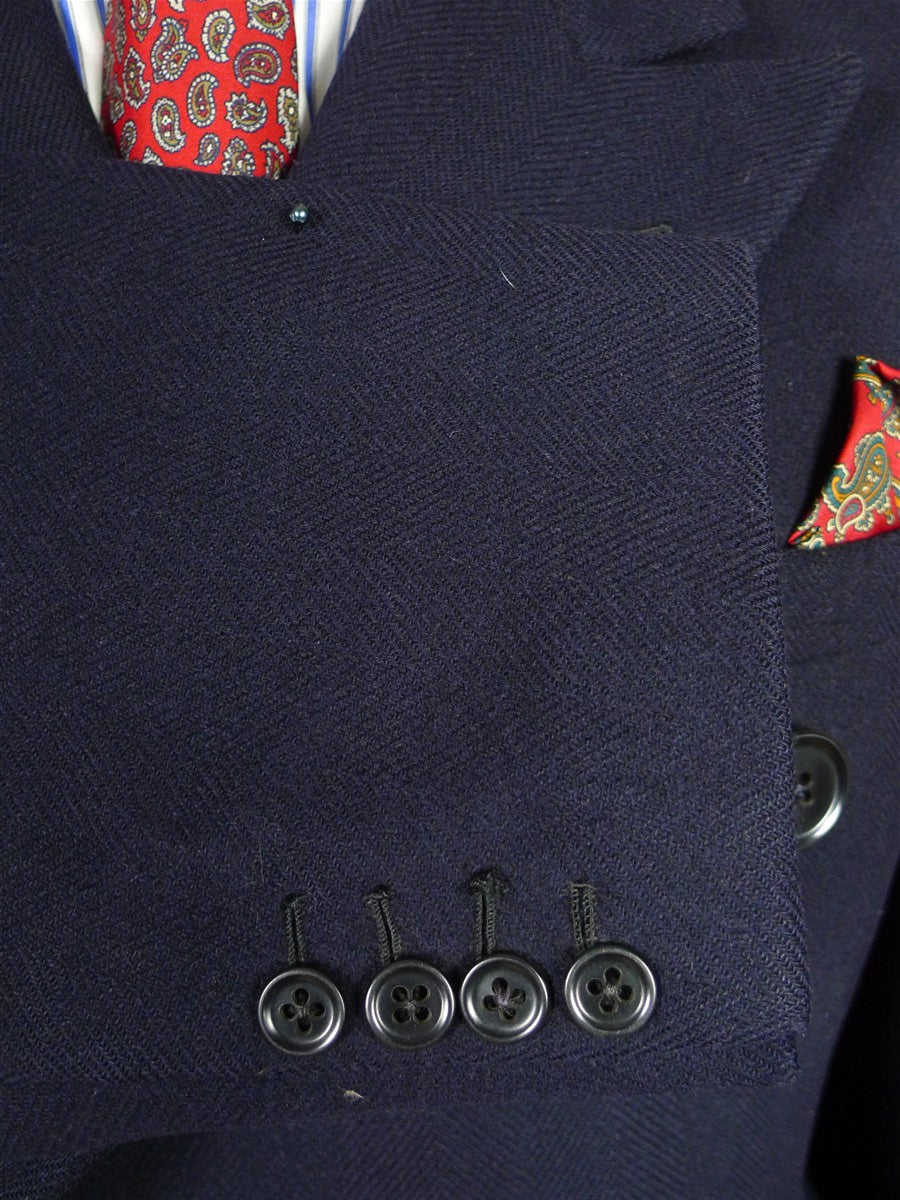 26/0072 wonderful genuine 1950s vintage extra-heavyweight navy blue wool twill d/b king coat overcoat 40-41 long