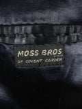 26/0072 wonderful genuine 1950s vintage extra-heavyweight navy blue wool twill d/b king coat overcoat 40-41 long