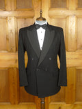 26/0067 immaculate pakeman catto carter black barathea wool / grosgrain facing d/b dinner suit 44 long