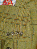 26/0059 immaculate vintage british bespoke green wp check tweed hacking jacket 40 regular