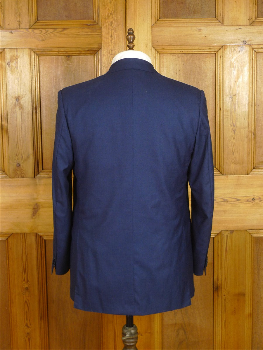 26/0104 immaculate italian bespoke blue wool & cashmere 3-piece evening dinner suit 42 short to regular