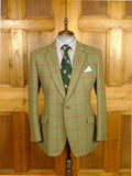 26/0084 bladen supasax heavyweight green wp check tweed sports jacket 45 regular