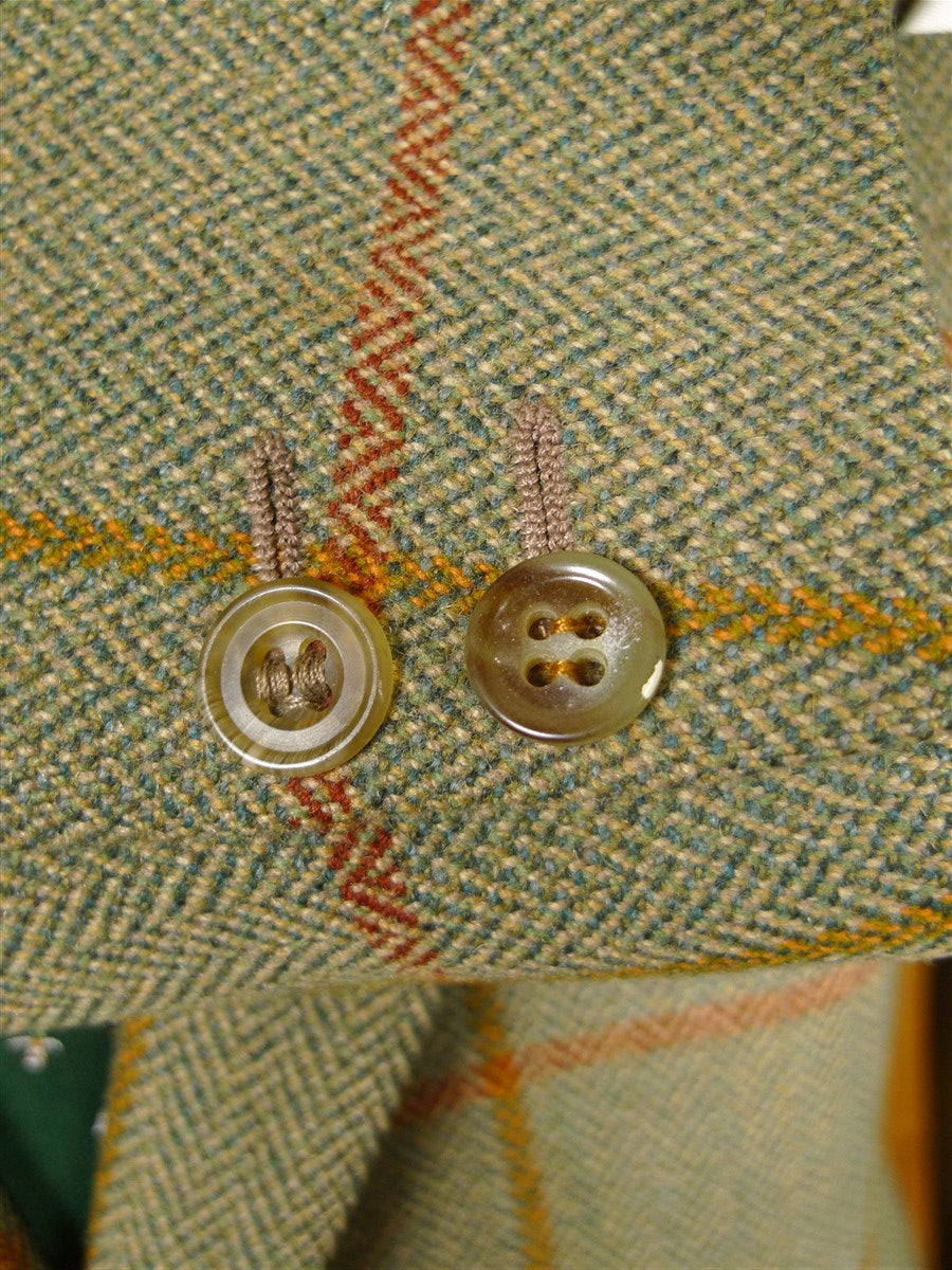 26/0084 bladen supasax heavyweight green wp check tweed sports jacket 45 regular