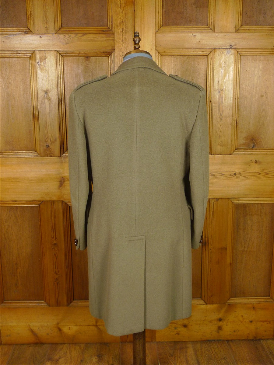 26/0103 vintage extra-heavyweight crombie melton wool d/b british warm overcoat coat 41-42