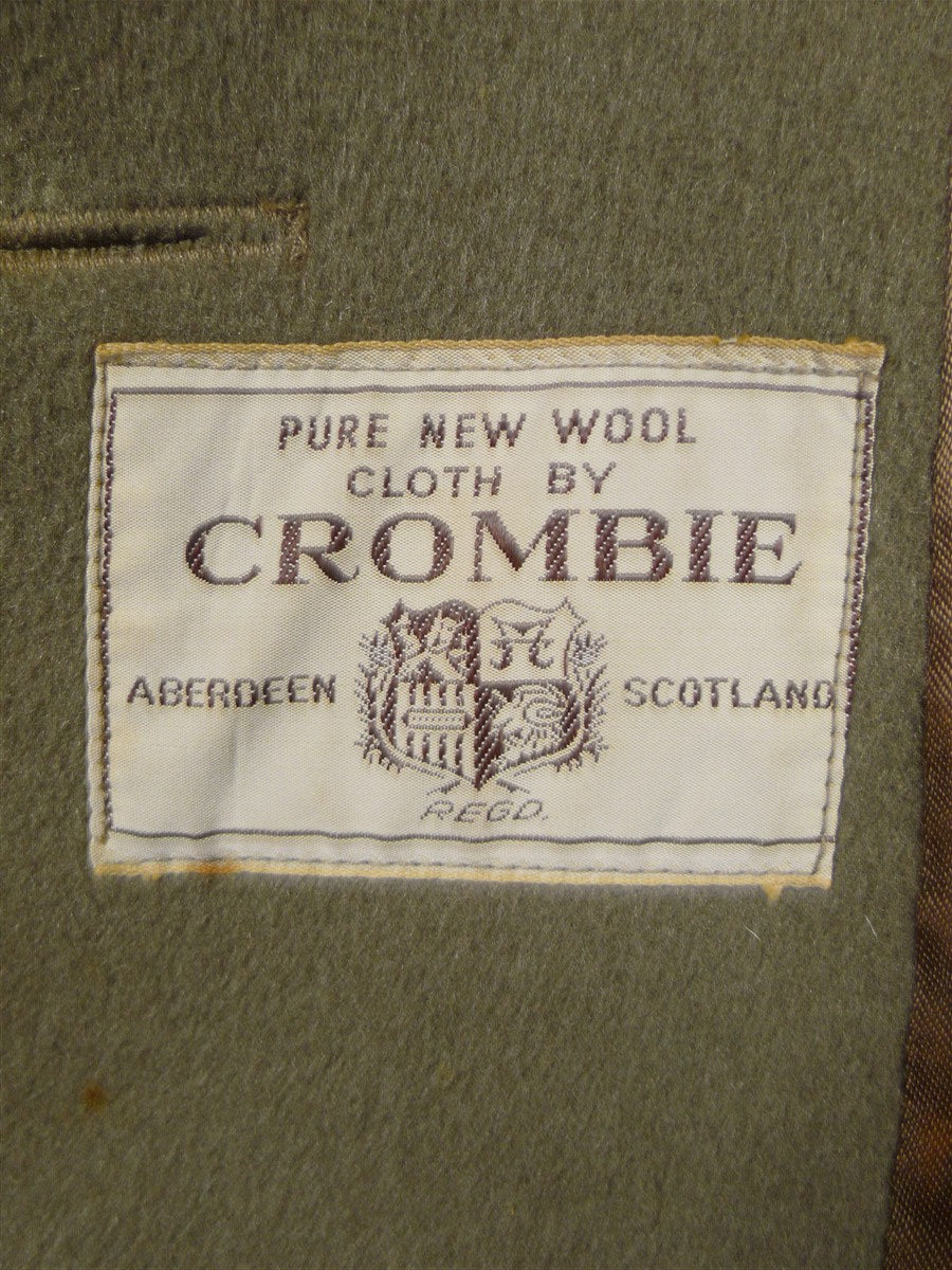 26/0103 vintage extra-heavyweight crombie melton wool d/b british warm overcoat coat 41-42