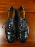 26/0081 edward green custom grade black leather brogue shoe uk 7.5