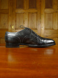 26/0081 edward green custom grade black leather brogue shoe uk 7.5