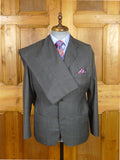26/0115 beautiful luis herrera sevilla bespoke grey / blue wp check superfine wool suit 39 short