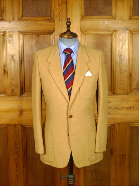 26/0123 vintage 100% fine camelhair patch pocket sports jacket blazer 37 regular