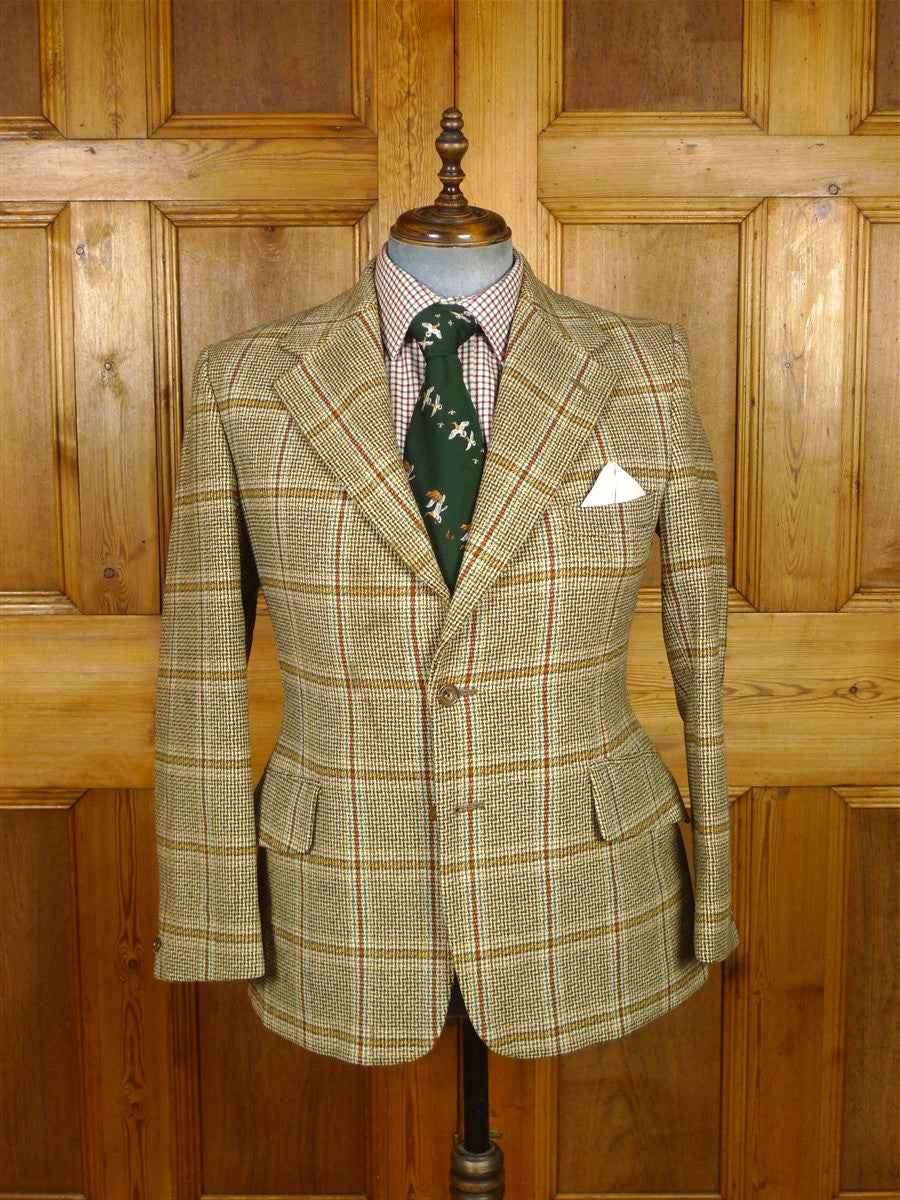 26/0126 vintage lambourne philips & piper heavyweight bold check tweed jacket 40 short