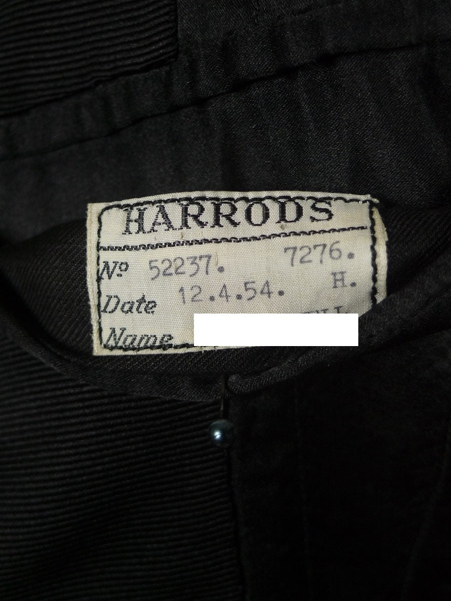 26/0110 genuine 1950s vintage harrods london bespoke midnight blue evening tailcoat tails white tie 41-42 regular