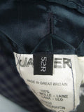 26/0127 immaculate vintage jaeger london blue check wool sports jacket blazer 42 regular