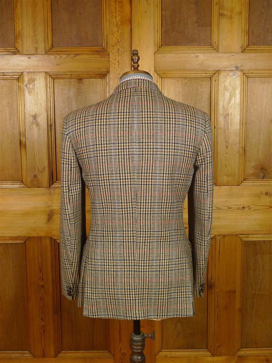 26/0142 vintage crombie pure lambswool glen check tweed sports jacket blazer 38 regular