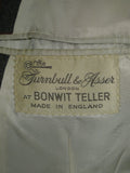 26/0168 fabulous vintage turnbull & asser london heavyweight grey / red wp check worsted suit 40 short