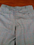 26/0168 fabulous vintage turnbull & asser london heavyweight grey / red wp check worsted suit 40 short