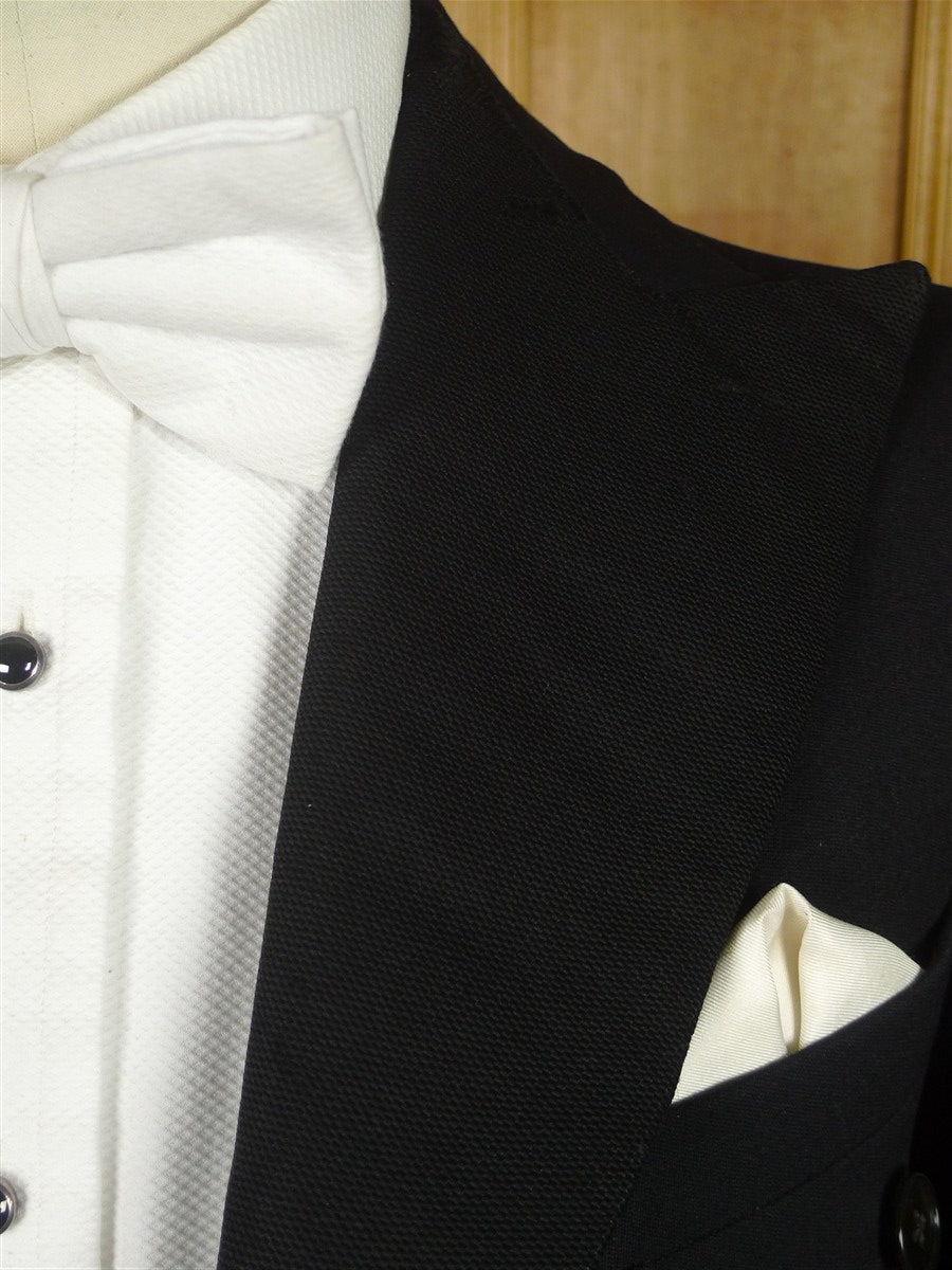 26/0171 genuine 1930s vintage black barathea wool evening tailcoat tails w/ marcella silk facings 32 regular