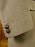26/0176 vintage 1950s 1960s gieves savile row extra-heavyweight british warm overcoat coat w/ original leather buttons 39