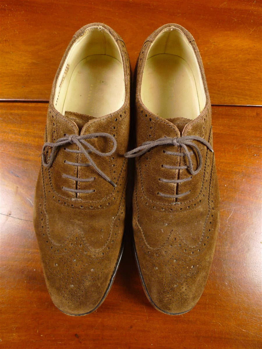 26/0215 loake brown suede brogue shoe uk 9.5