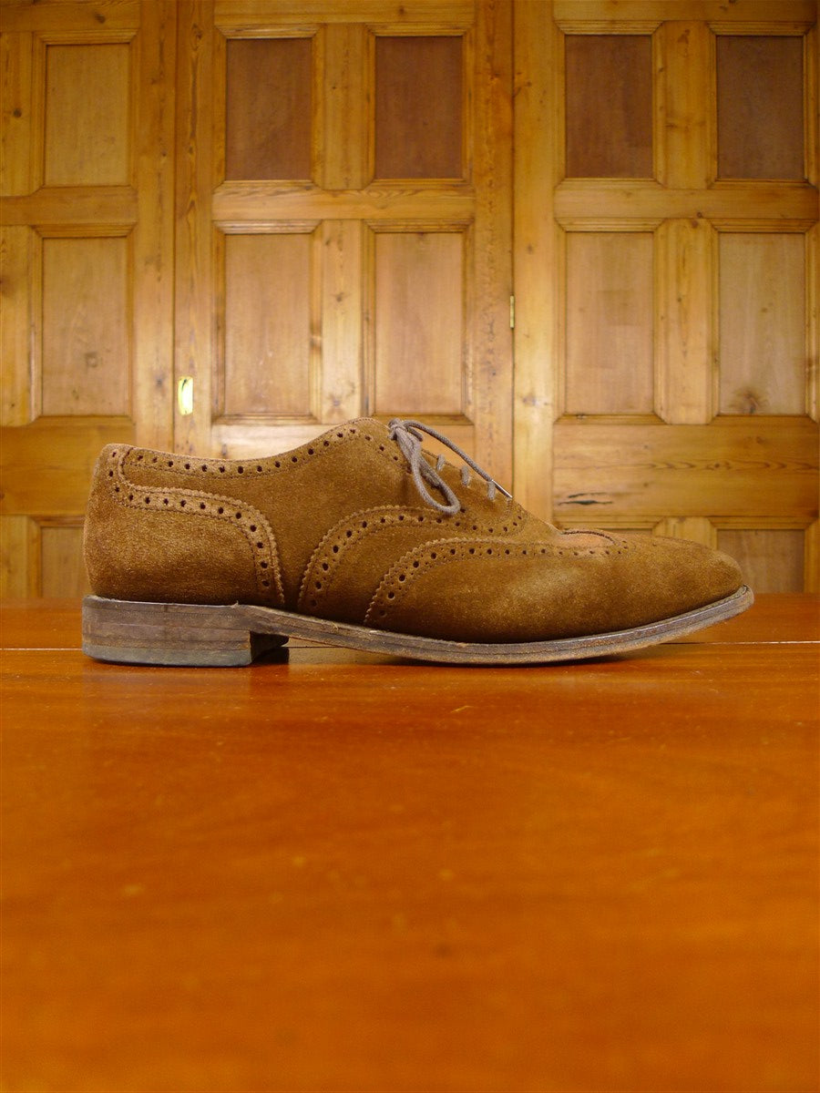 26/0215 loake brown suede brogue shoe uk 9.5