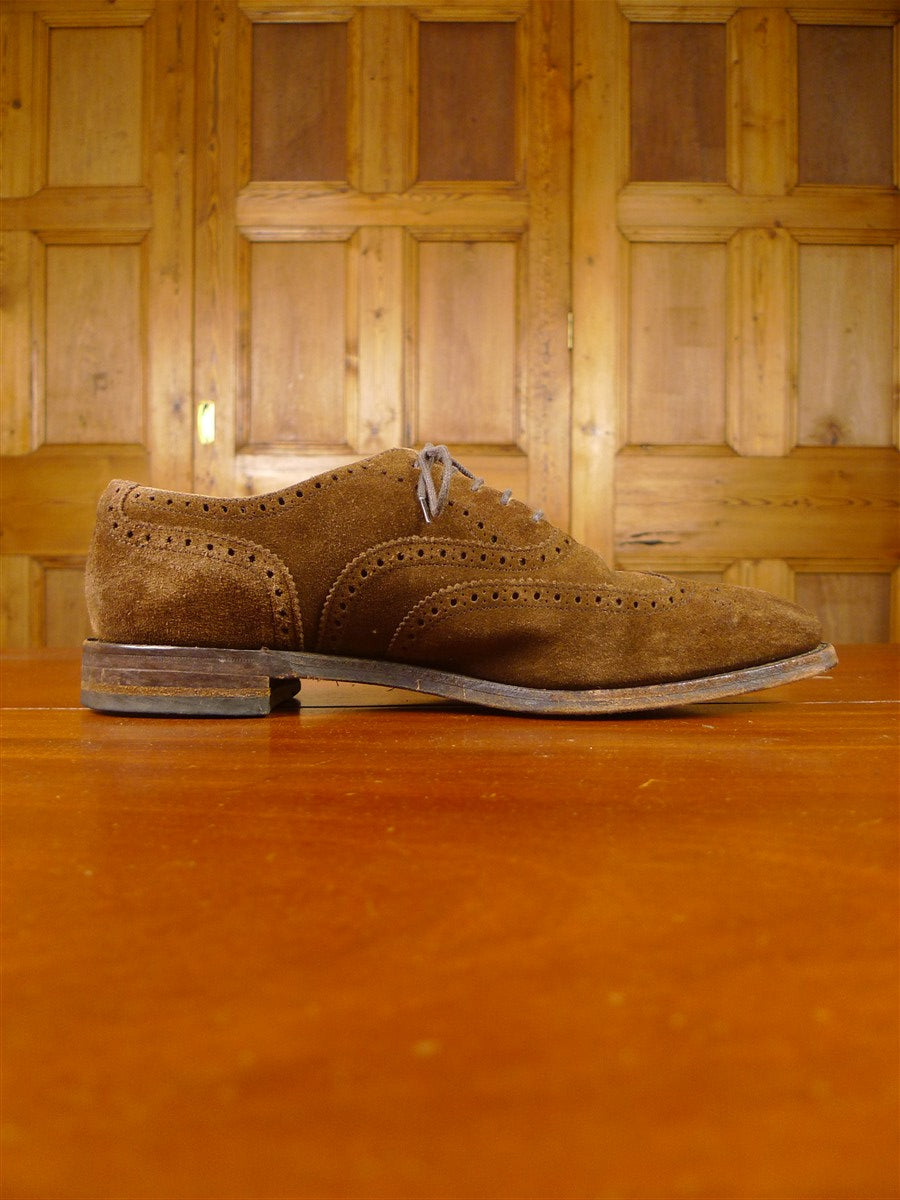 26/0215 loake brown suede brogue shoe uk 9.5