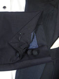 26/0208 exceptional 2017 lh napoli italian bespoke midnight blue mohair dinner suit w/ grosgrain silk facings 40 long
