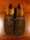 26/0213 john white northampton brown suede brogue shoe uk 8.5