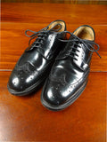 26/0212 heavyweight herring shoes 'canning' black brogue shoe uk 10