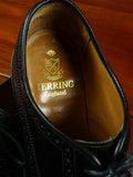 26/0212 heavyweight herring shoes 'canning' black brogue shoe uk 10