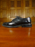 26/0212 heavyweight herring shoes 'canning' black brogue shoe uk 10