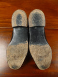 26/0214 wonderful vintage moss bros covent garden black leather evening dress shoe uk 9