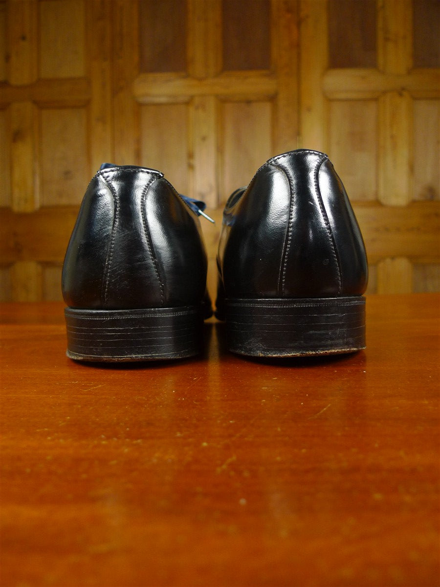 26/0214 wonderful vintage moss bros covent garden black leather evening dress shoe uk 9