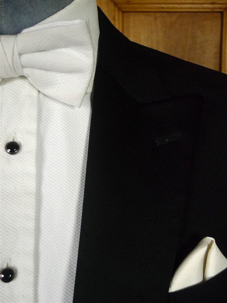 26/0209 ralph lauren black 100% wool lightweight evening tailcoat w/ satin facings 40 regular