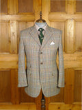 26/0206 immaculate daks london wp check tweed wool sports jacket blazer 41 regular