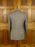 26/0206 immaculate daks london wp check tweed wool sports jacket blazer 41 regular